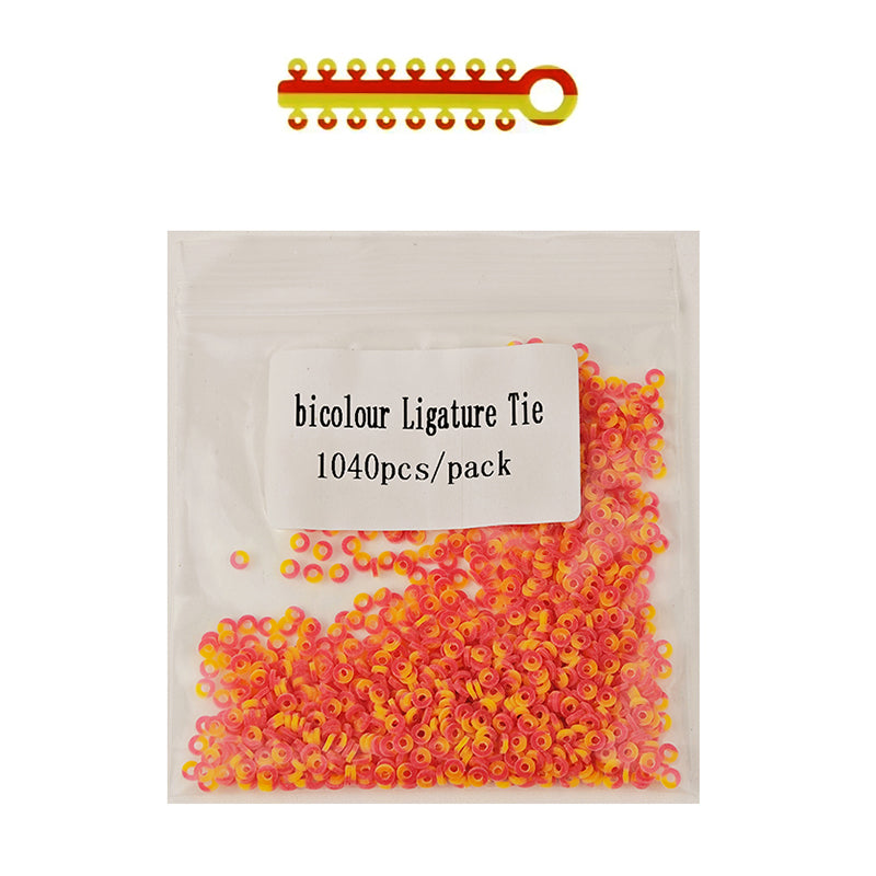 LYuen 1040Pcs Orthodontic Separator Ligature Ties – Elastic Rubber Bands for Brackets Braces, Medical Grade Polyurethane, Gentle Continuous Force (Multi-Color)