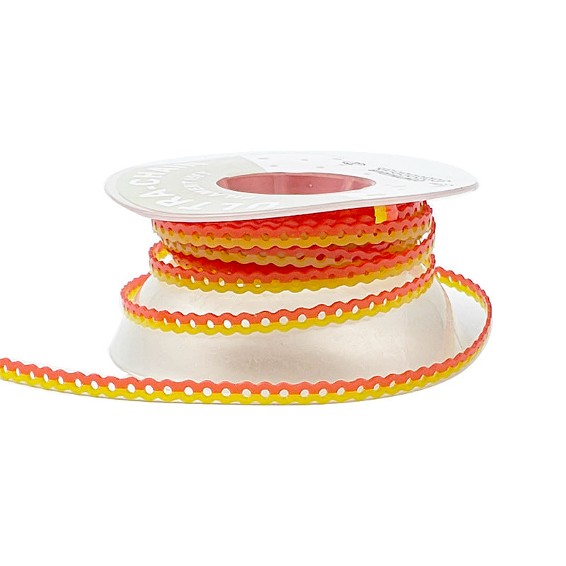 LYuen Two-Tone Orthodontic Elastic Power Chain 15ft Long Roll High Flexibility Rubber Dentist Orthodontic Supplies Dual-Color Alternating Easy Identification Continuous Short Long Space Closing