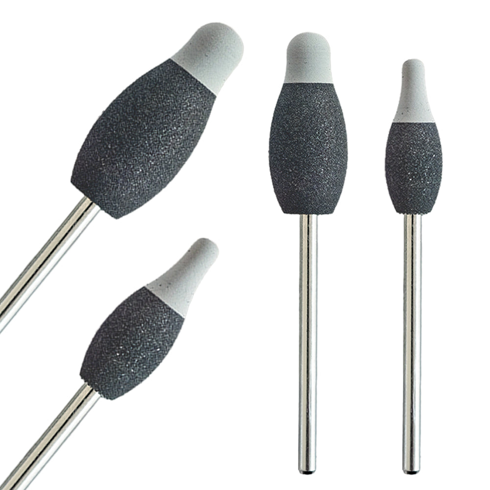 LYuen Two-Color Rubber Diamond Polisher Wheel – Dual-Layer Hard Base & Silicone Top for Zirconia Pre-Crystallization Polishing, RA 2.35mm Shank (Round & Pointed Tips)