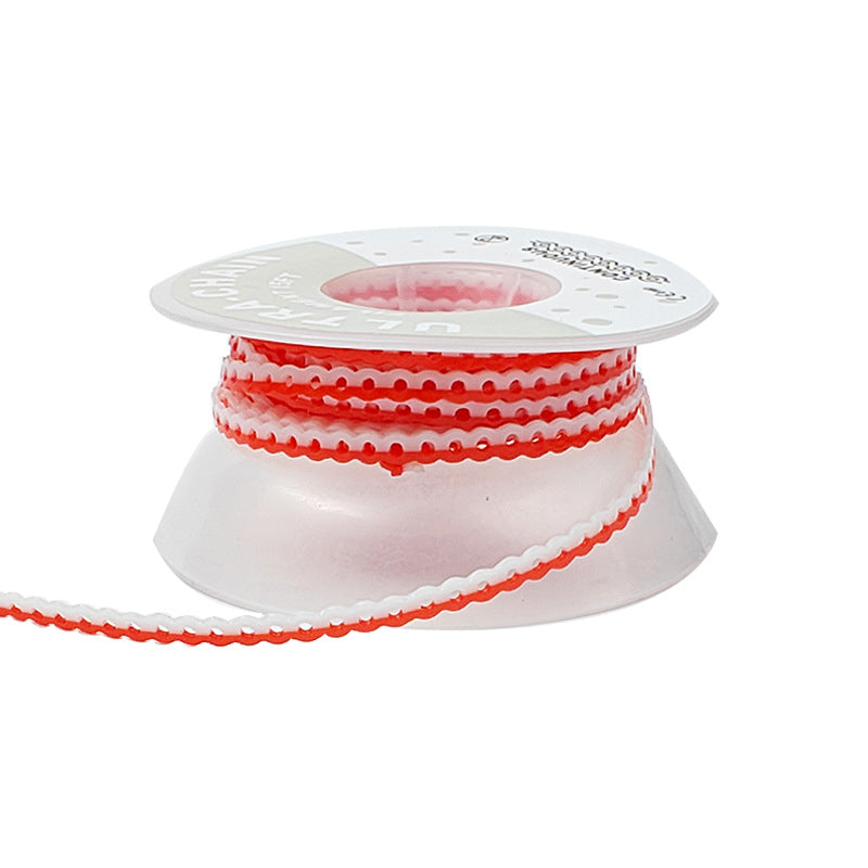 LYuen Two-Tone Orthodontic Elastic Power Chain 15ft Long Roll High Flexibility Rubber Dentist Orthodontic Supplies Dual-Color Alternating Easy Identification Continuous Short Long Space Closing