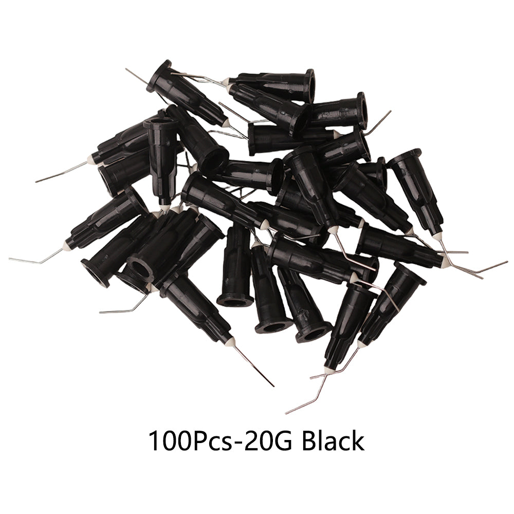 LYuen Dental Irrigation Bent Needle Tips 100pcs/Box Flexible Design Acid Etchant Resin Delivery Dentist Consumables Syringe Tips