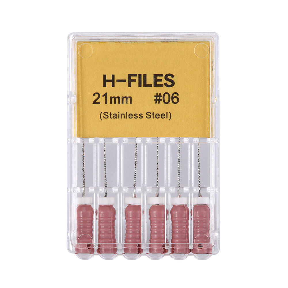 LYuen Hand Use H Files 21mm/25mm Stainless Steel High Filing Efficiency Dentist Endodontic Root Canal Treatment Multiple Sizes Available