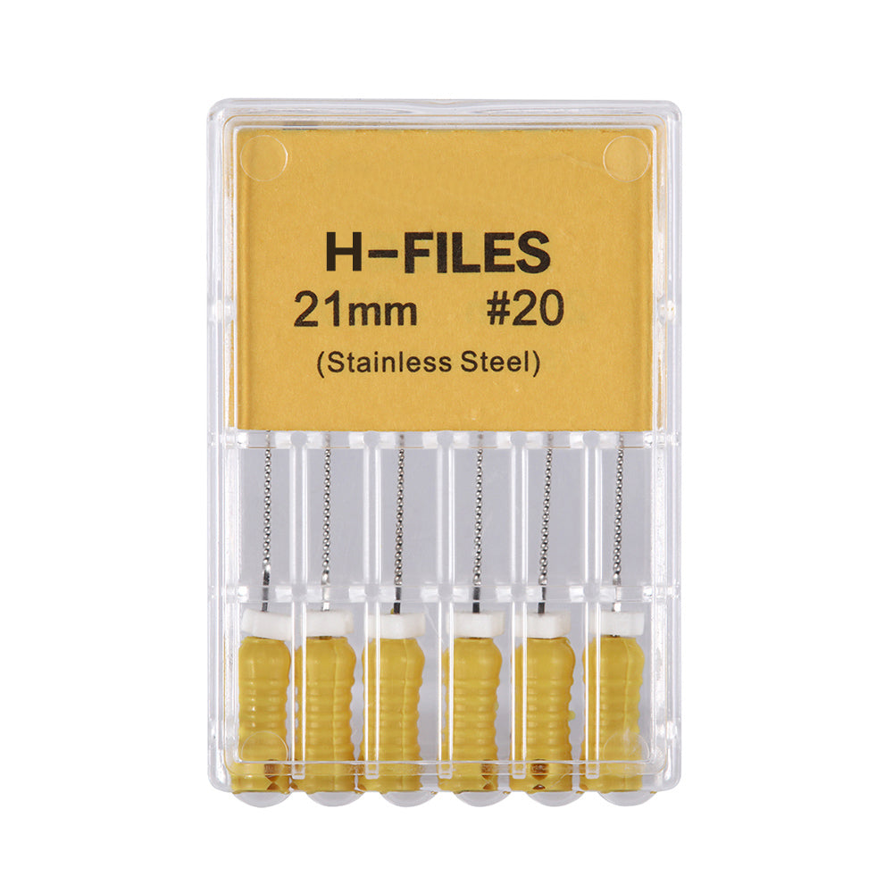 LYuen Hand Use H Files 21mm/25mm Stainless Steel High Filing Efficiency Dentist Endodontic Root Canal Treatment Multiple Sizes Available
