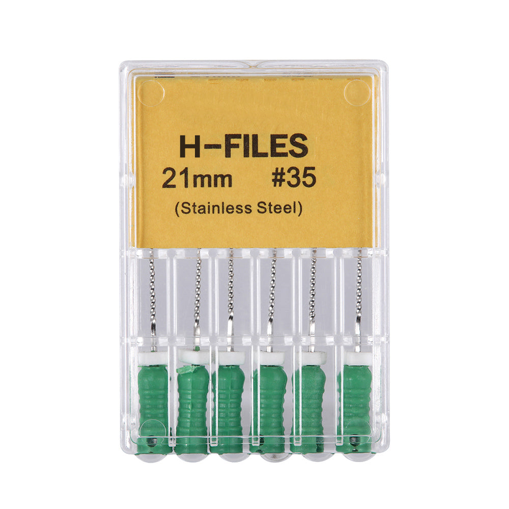 LYuen Hand Use H Files 21mm/25mm Stainless Steel High Filing Efficiency Dentist Endodontic Root Canal Treatment Multiple Sizes Available