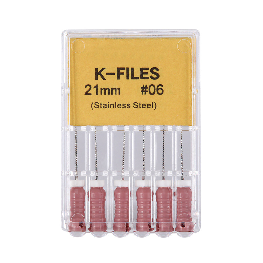 LYuen Stainless Steel Hand K File Root Canal Treatment 21mm/25mm/31mm Multiple Lengths Available Medical Stainless Steel Dentist Endodontic Instruments