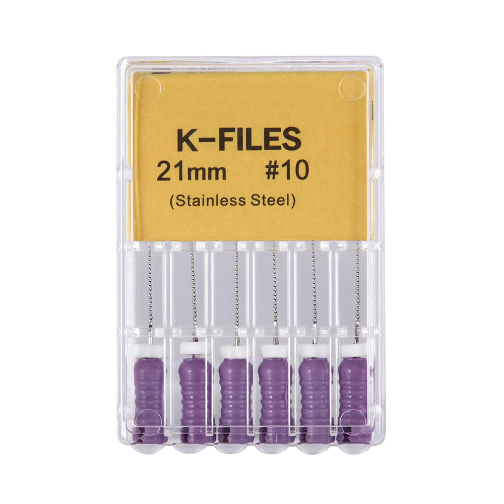 LYuen Stainless Steel Hand K File Root Canal Treatment 21mm/25mm/31mm Multiple Lengths Available Medical Stainless Steel Dentist Endodontic Instruments