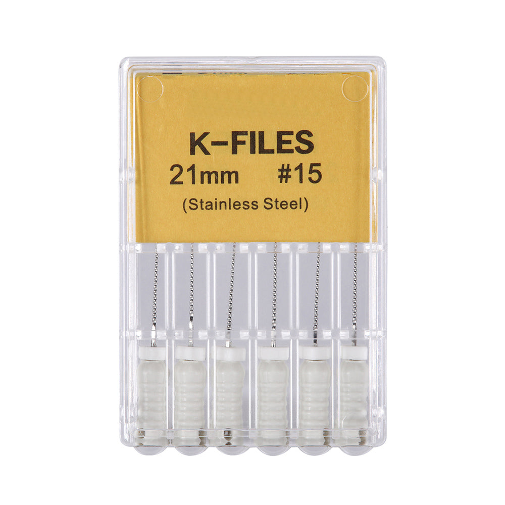 LYuen Stainless Steel Hand K File Root Canal Treatment 21mm/25mm/31mm Multiple Lengths Available Medical Stainless Steel Dentist Endodontic Instruments