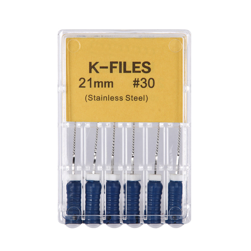 LYuen Stainless Steel Hand K File Root Canal Treatment 21mm/25mm/31mm Multiple Lengths Available Medical Stainless Steel Dentist Endodontic Instruments