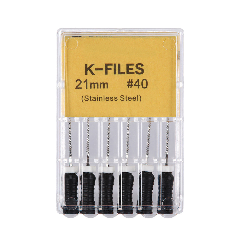 LYuen Stainless Steel Hand K File Root Canal Treatment 21mm/25mm/31mm Multiple Lengths Available Medical Stainless Steel Dentist Endodontic Instruments