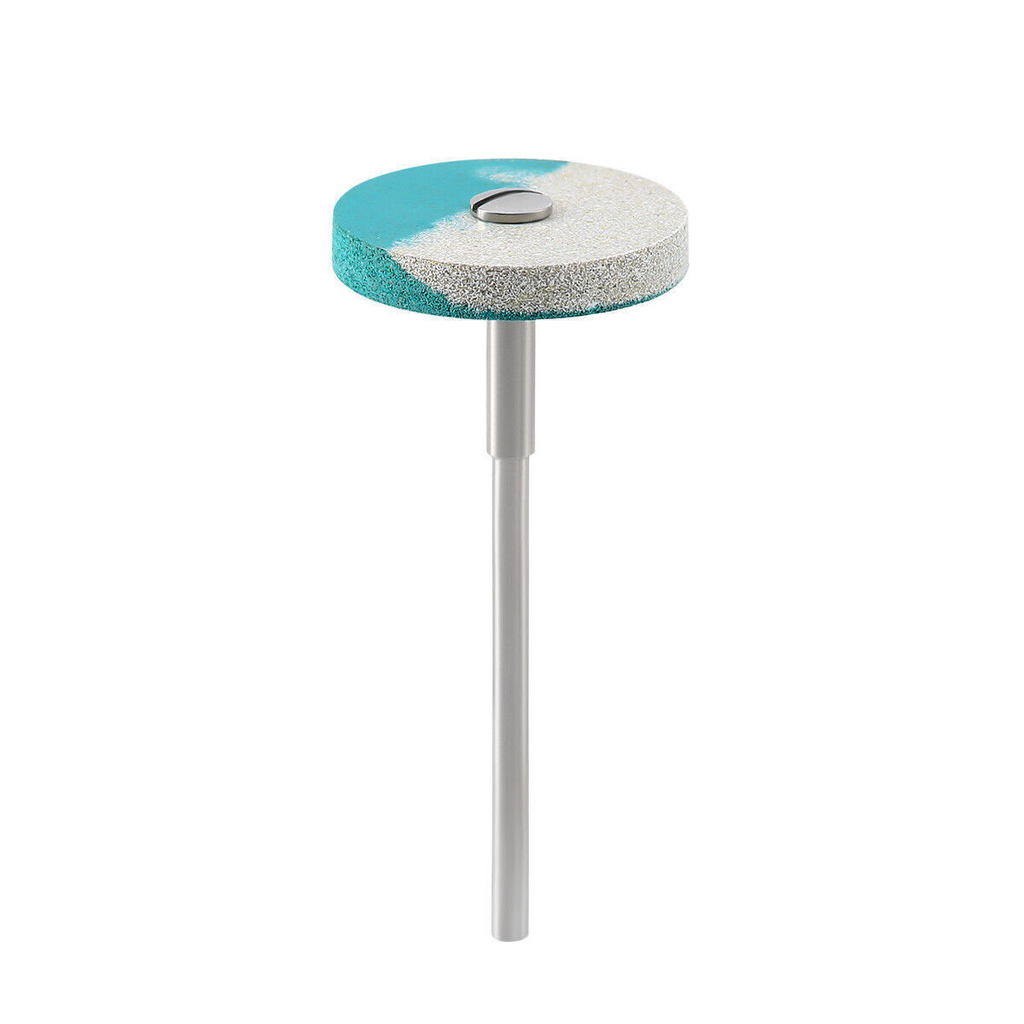 LYuen Rubber Diamond Polisher Wheel– Blue Coarse/Red Medium/Yellow Fine for Porcelain & Zirconia, High Concentration, No Glazing Needed, HP 2.35mm Lab Tool