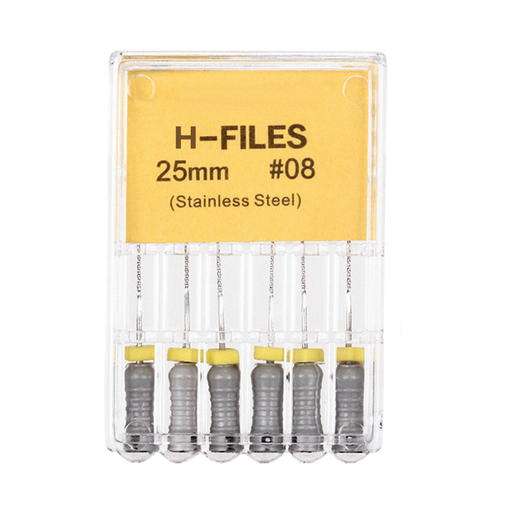 LYuen Hand Use H Files 21mm/25mm Stainless Steel High Filing Efficiency Dentist Endodontic Root Canal Treatment Multiple Sizes Available