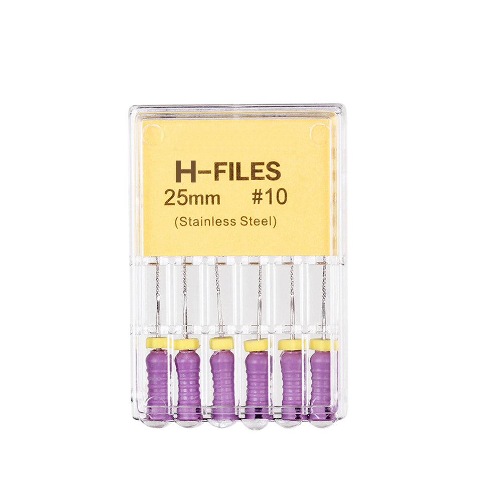 LYuen Hand Use H Files 21mm/25mm Stainless Steel High Filing Efficiency Dentist Endodontic Root Canal Treatment Multiple Sizes Available