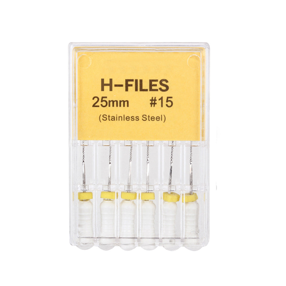 LYuen Hand Use H Files 21mm/25mm Stainless Steel High Filing Efficiency Dentist Endodontic Root Canal Treatment Multiple Sizes Available