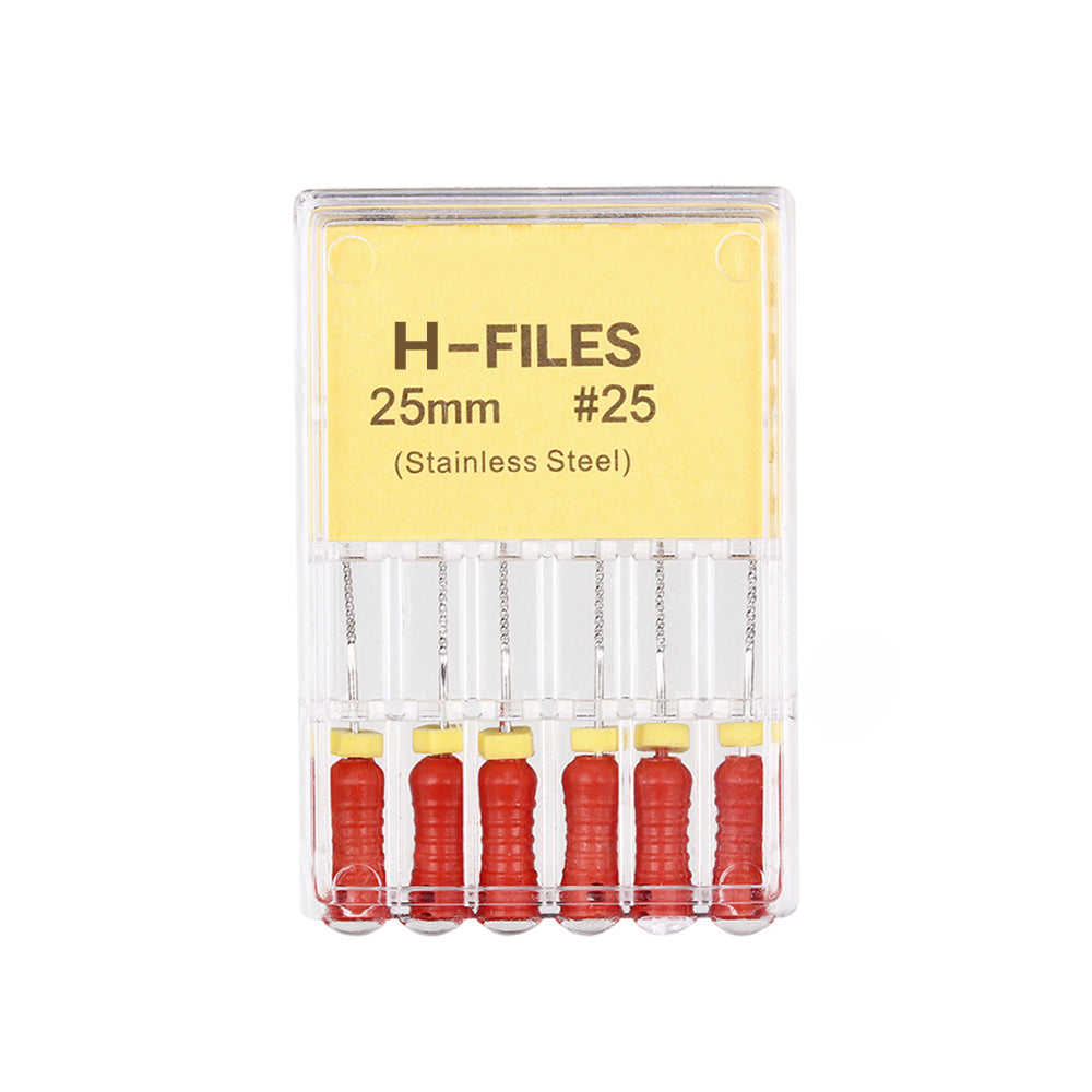 LYuen Hand Use H Files 21mm/25mm Stainless Steel High Filing Efficiency Dentist Endodontic Root Canal Treatment Multiple Sizes Available