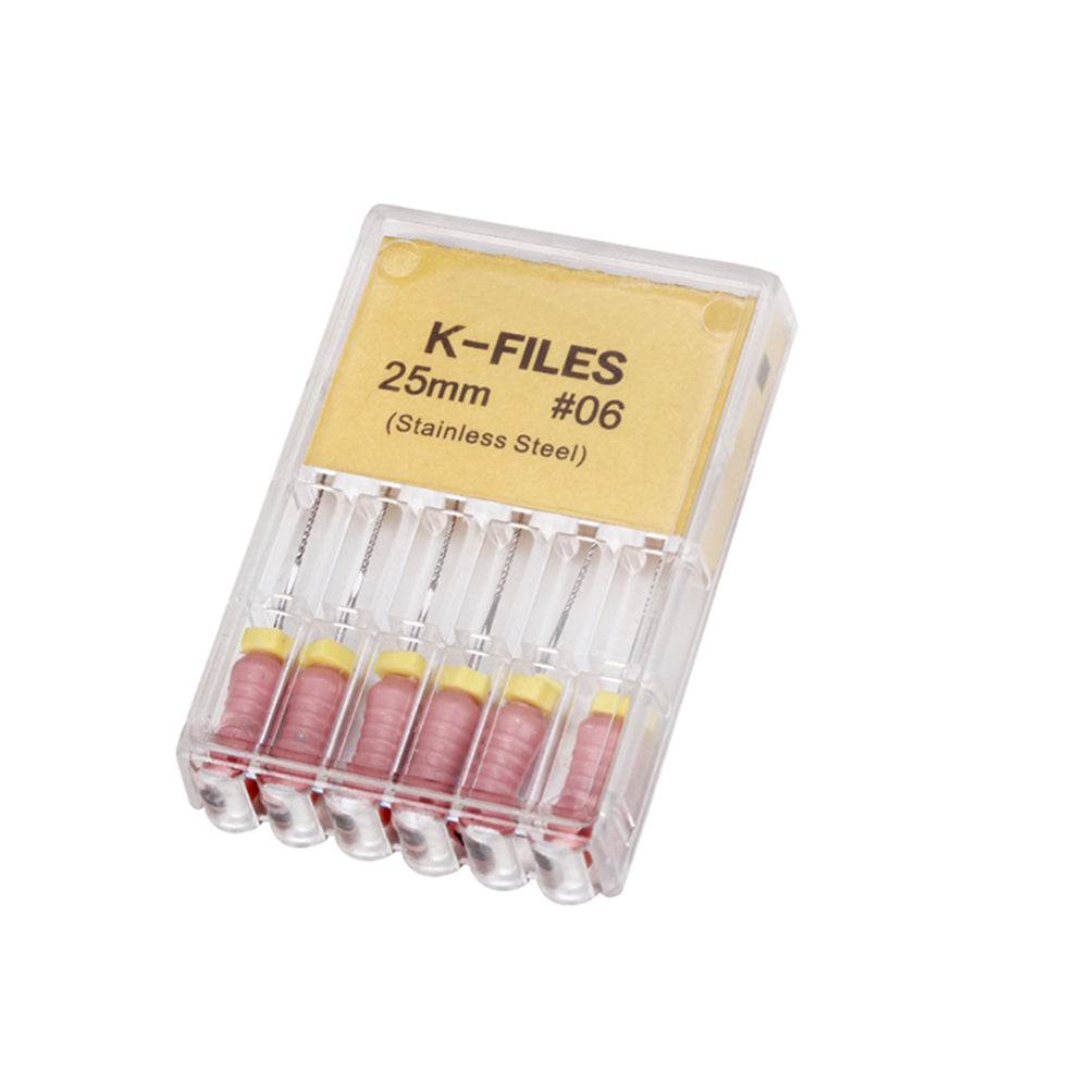 LYuen Stainless Steel Hand K File Root Canal Treatment 21mm/25mm/31mm Multiple Lengths Available Medical Stainless Steel Dentist Endodontic Instruments