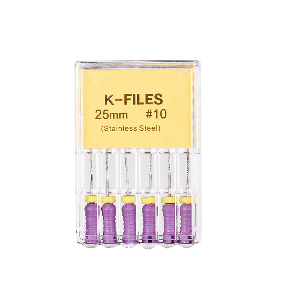 LYuen Stainless Steel Hand K File Root Canal Treatment 21mm/25mm/31mm Multiple Lengths Available Medical Stainless Steel Dentist Endodontic Instruments