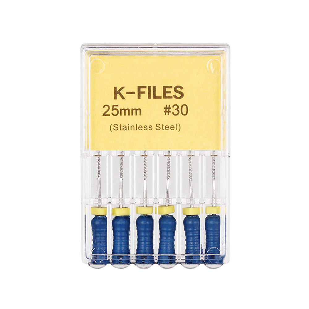 LYuen Stainless Steel Hand K File Root Canal Treatment 21mm/25mm/31mm Multiple Lengths Available Medical Stainless Steel Dentist Endodontic Instruments