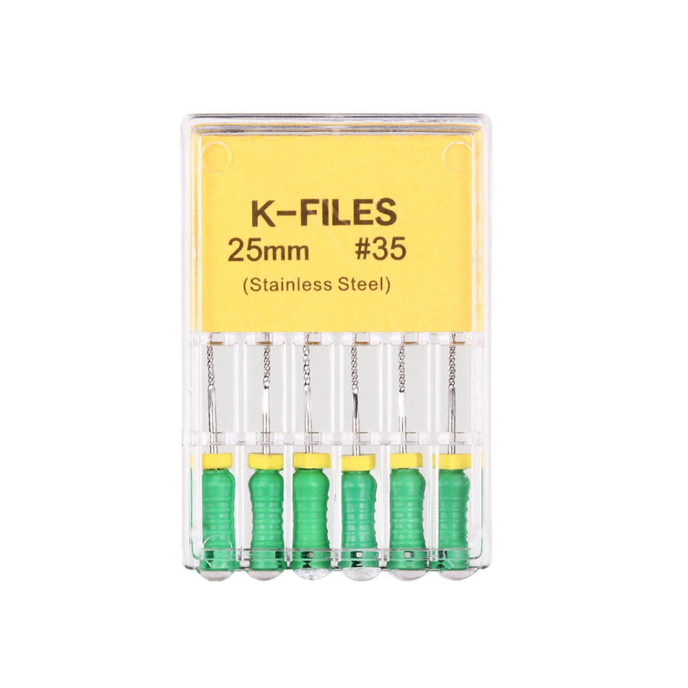 LYuen Stainless Steel Hand K File Root Canal Treatment 21mm/25mm/31mm Multiple Lengths Available Medical Stainless Steel Dentist Endodontic Instruments