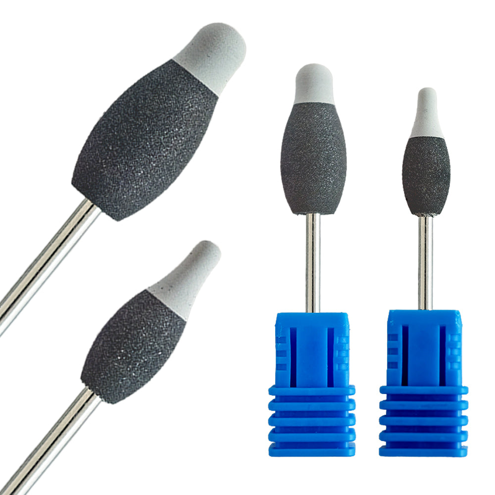 LYuen Two-Color Rubber Diamond Polisher Wheel – Dual-Layer Hard Base & Silicone Top for Zirconia Pre-Crystallization Polishing, RA 2.35mm Shank (Round & Pointed Tips)