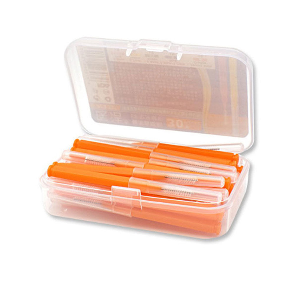 LYuen 30Pcs Dental Floss Picks Set – Portable Interdental Brushes for Deep Cleaning, Plastic Handle Travel Oral Care Kit