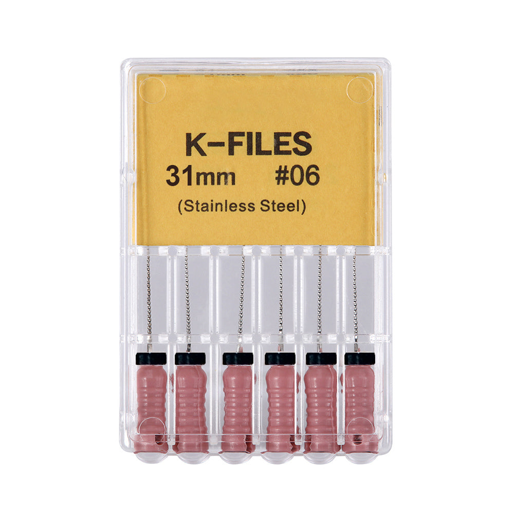 LYuen Stainless Steel Hand K File Root Canal Treatment 21mm/25mm/31mm Multiple Lengths Available Medical Stainless Steel Dentist Endodontic Instruments