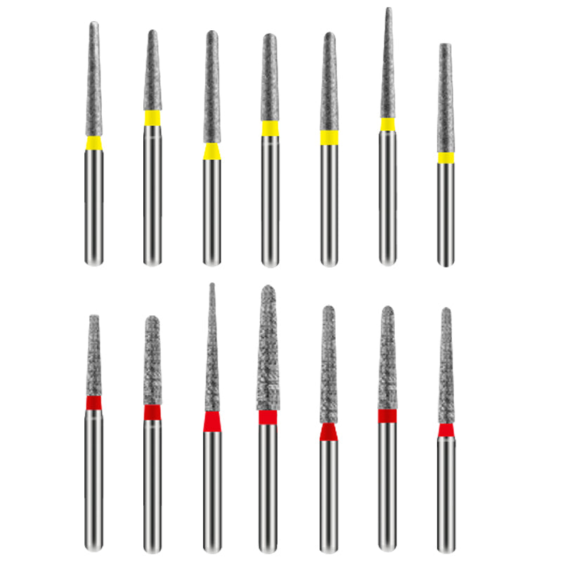 LYuen 50Pcs Dental Diamond Burs Set – FG 1.6mm High Speed Handpiece Burs, Polishing & Whitening Lab Material, Mixed Types Available (50 Burs Per Type)