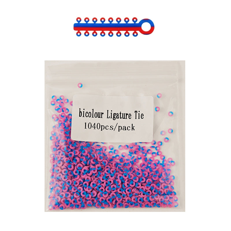 LYuen 1040Pcs Orthodontic Separator Ligature Ties – Elastic Rubber Bands for Brackets Braces, Medical Grade Polyurethane, Gentle Continuous Force (Multi-Color)
