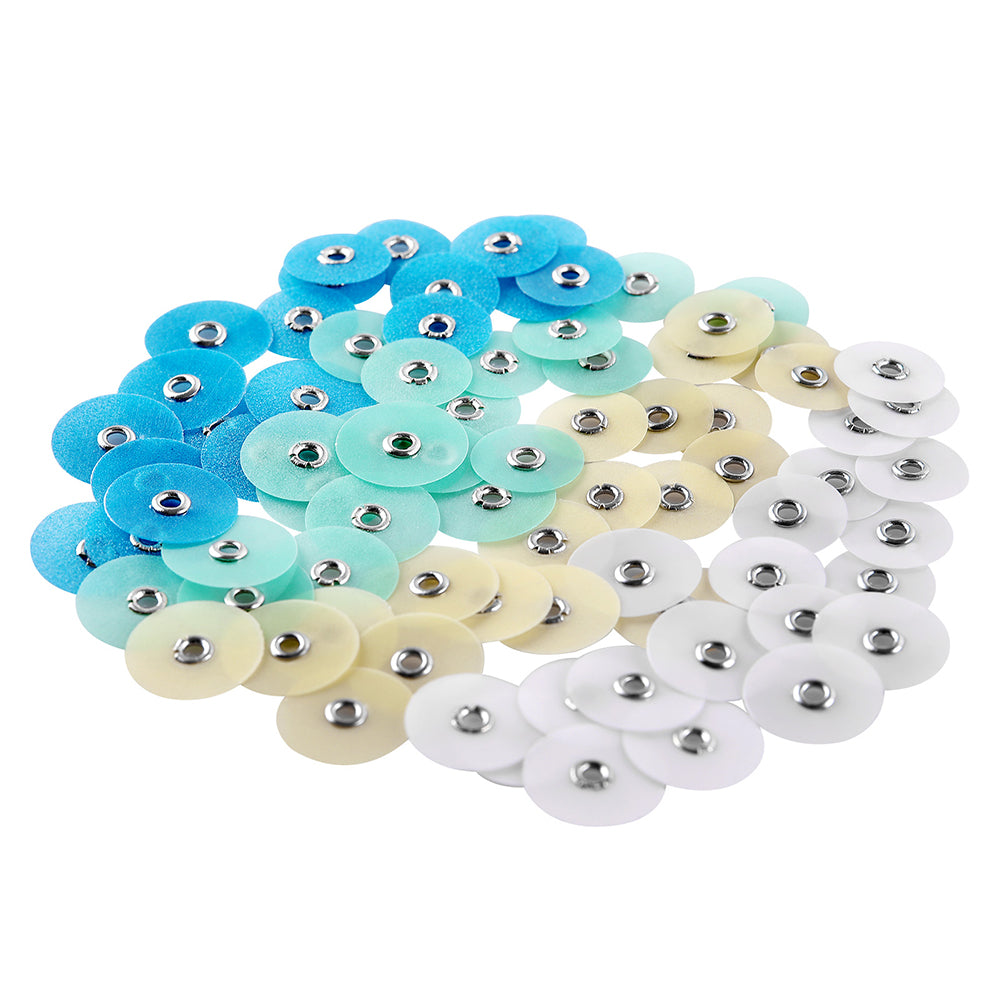 LYuen Autoclavable Polishing Discs-Dental Polishing Discs +Mandrel,Autoclavable Polishing Discs,Dental Consumables for Lab & Clinic(Mixed Grits)