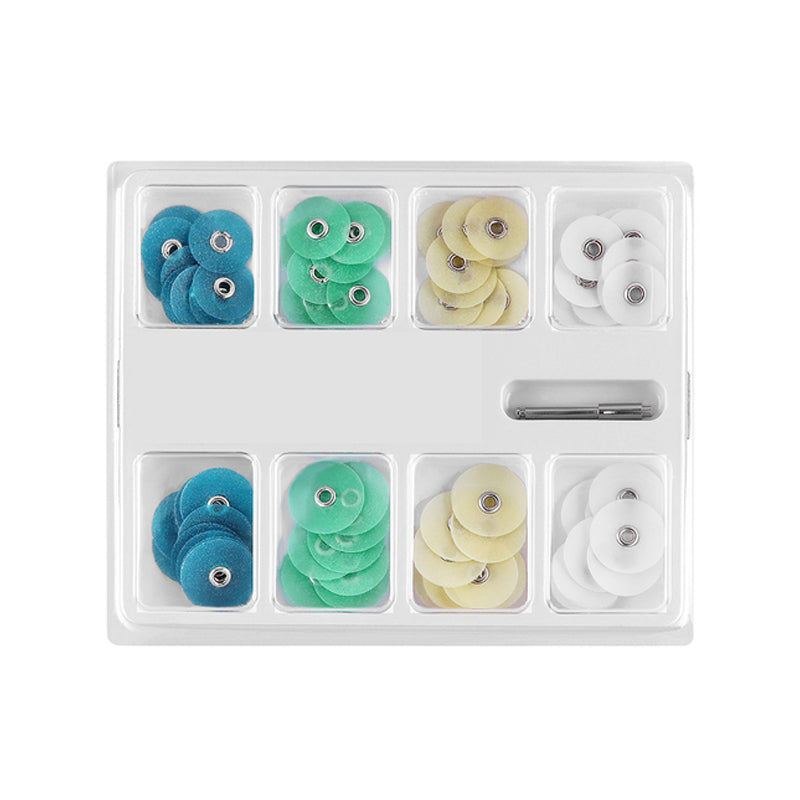 LYuen Autoclavable Polishing Discs-Dental Polishing Discs +Mandrel,Autoclavable Polishing Discs,Dental Consumables for Lab & Clinic(Mixed Grits)