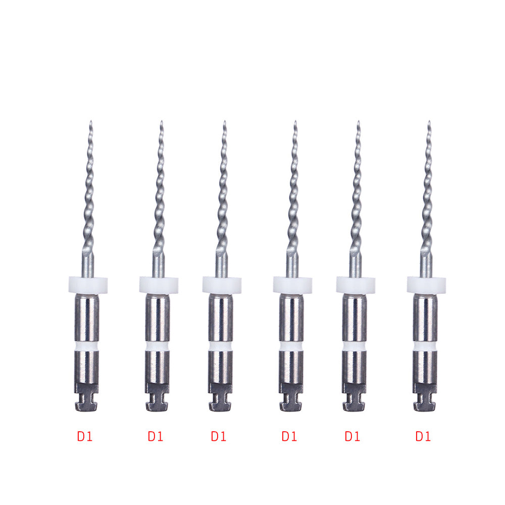 LYuen Dental Retreatment NiTi Files D1-D3 6pcs/Box Rotary Endodontic Files Remove Root Canal Filling Material Dentist Retreatment Instruments