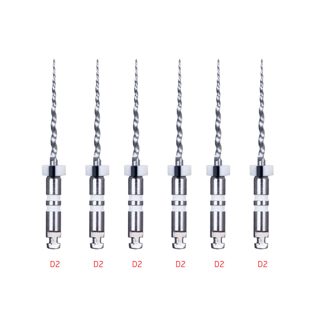 LYuen Dental Retreatment NiTi Files D1-D3 6pcs/Box Rotary Endodontic Files Remove Root Canal Filling Material Dentist Retreatment Instruments