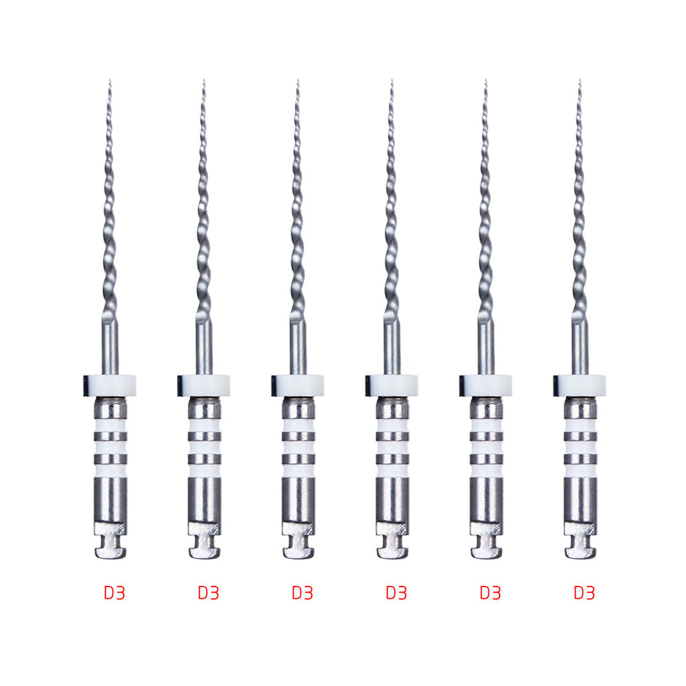 LYuen Dental Retreatment NiTi Files D1-D3 6pcs/Box Rotary Endodontic Files Remove Root Canal Filling Material Dentist Retreatment Instruments