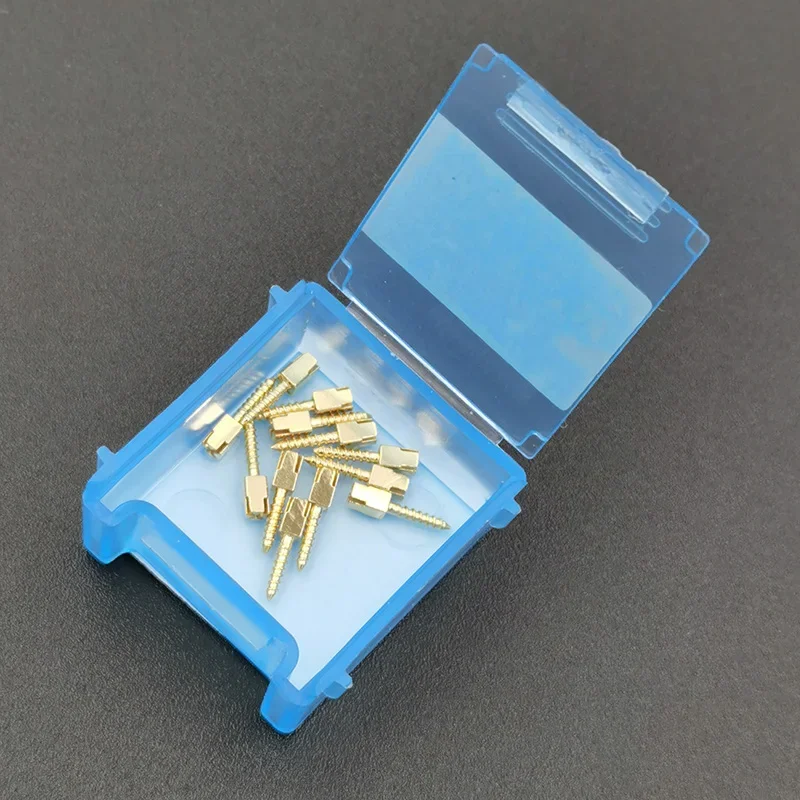 LYuen 24K Gold Plated Screw Post Kit Stainless Steel Medical Grade S/M/L/XL Full Sizes Dentist Endodontic Post Core Restoration 12pcs/Box