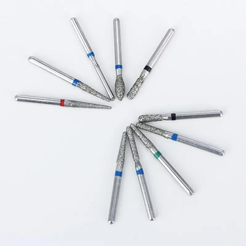 LYuen Dental Diamond FG Burs Kit Set – Full Series FG-101 to FG-117 for Crown/Cavity/Inlay/Ceramic/Composite Preparation, Polishing & Restoration, High Speed Handpiece Tools