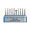 LYuen Dental Diamond FG Burs Kit Set – Full Series FG-101 to FG-117 for Crown/Cavity/Inlay/Ceramic/Composite Preparation, Polishing & Restoration, High Speed Handpiece Tools