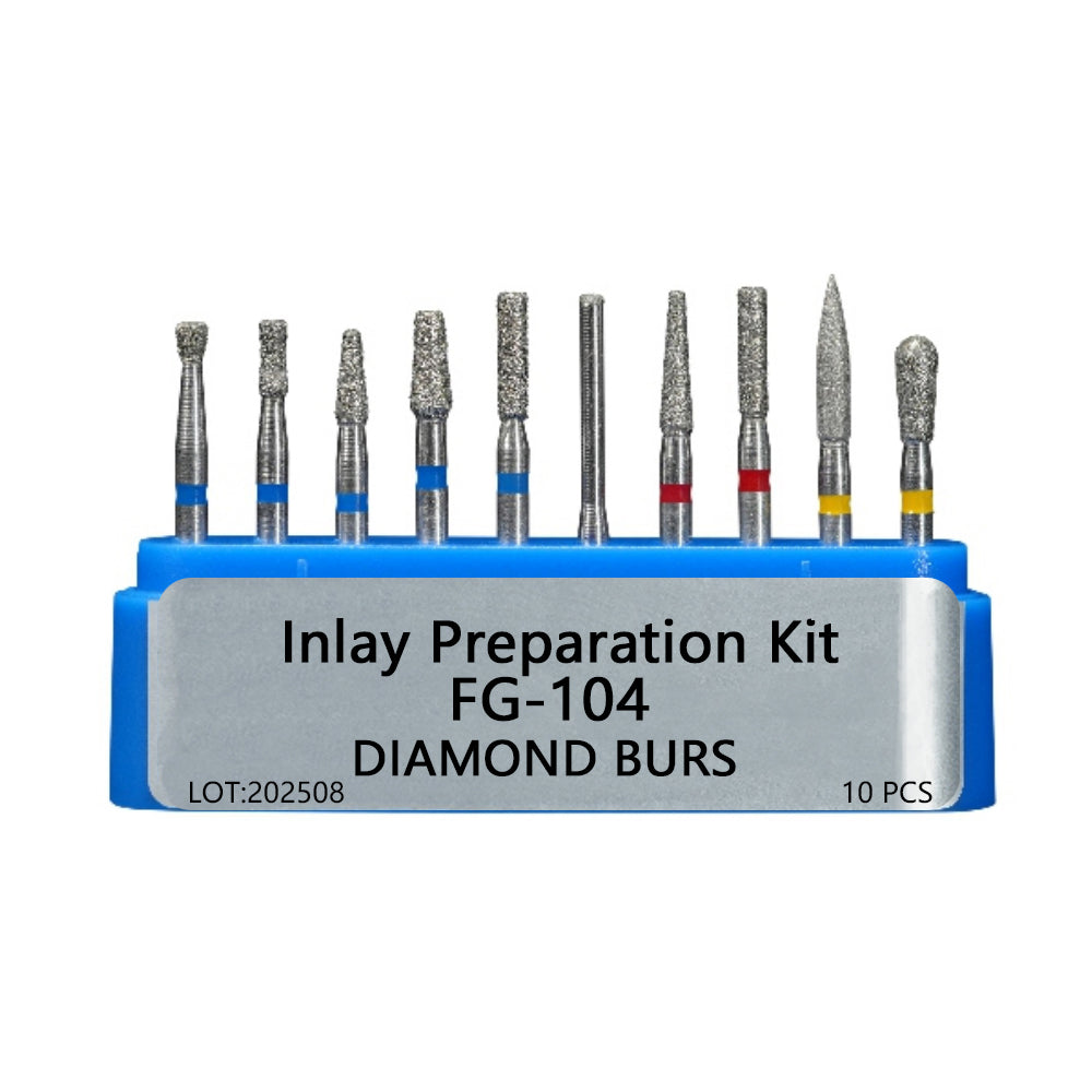 LYuen Dental Diamond FG Burs Kit Set – Full Series FG-101 to FG-117 for Crown/Cavity/Inlay/Ceramic/Composite Preparation, Polishing & Restoration, High Speed Handpiece Tools