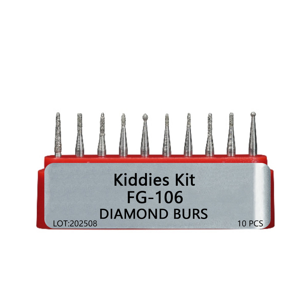 LYuen Dental Diamond FG Burs Kit Set – Full Series FG-101 to FG-117 for Crown/Cavity/Inlay/Ceramic/Composite Preparation, Polishing & Restoration, High Speed Handpiece Tools