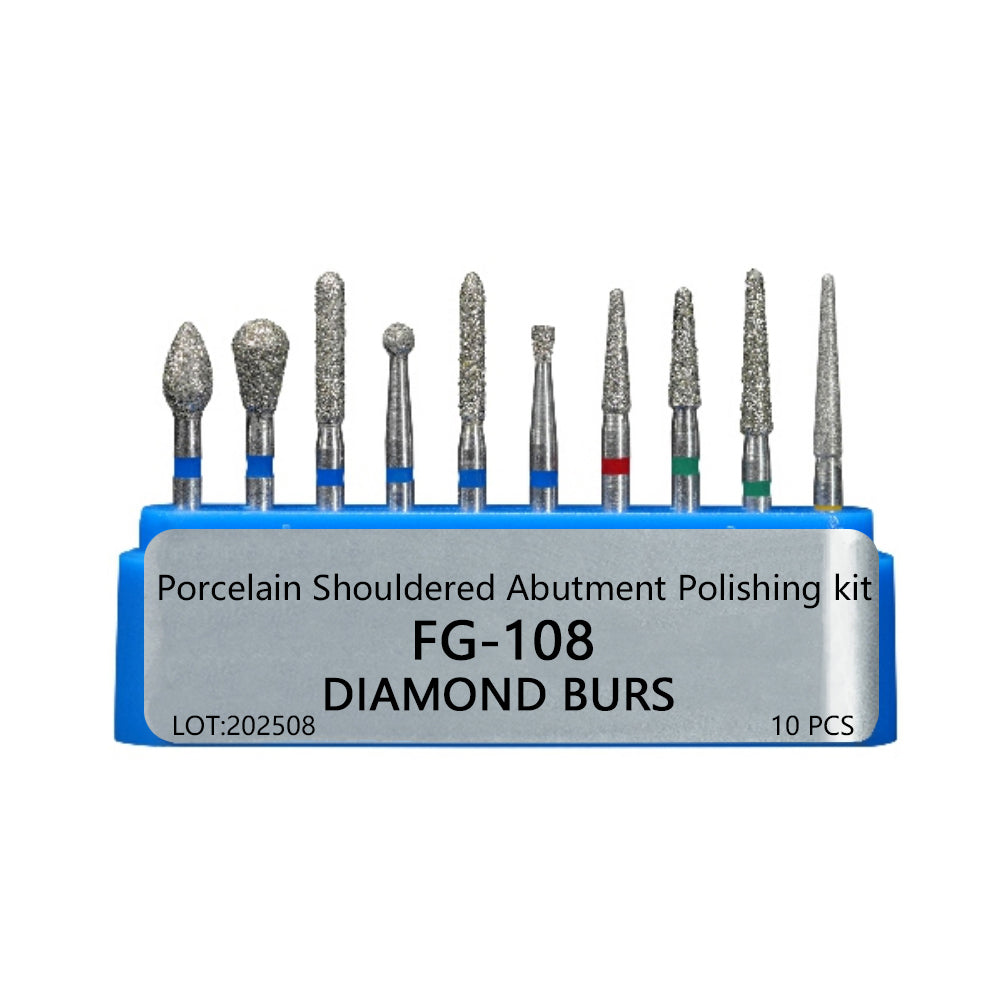 LYuen Dental Diamond FG Burs Kit Set – Full Series FG-101 to FG-117 for Crown/Cavity/Inlay/Ceramic/Composite Preparation, Polishing & Restoration, High Speed Handpiece Tools