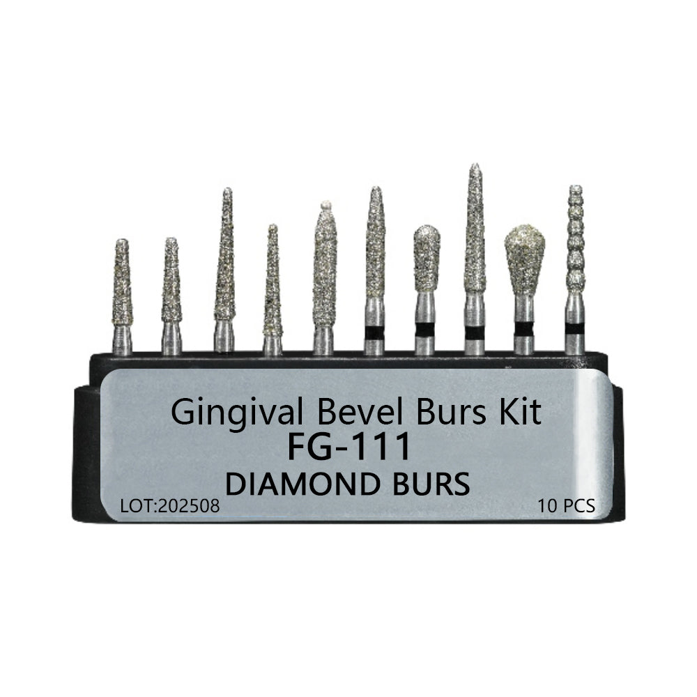 LYuen Dental Diamond FG Burs Kit Set – Full Series FG-101 to FG-117 for Crown/Cavity/Inlay/Ceramic/Composite Preparation, Polishing & Restoration, High Speed Handpiece Tools
