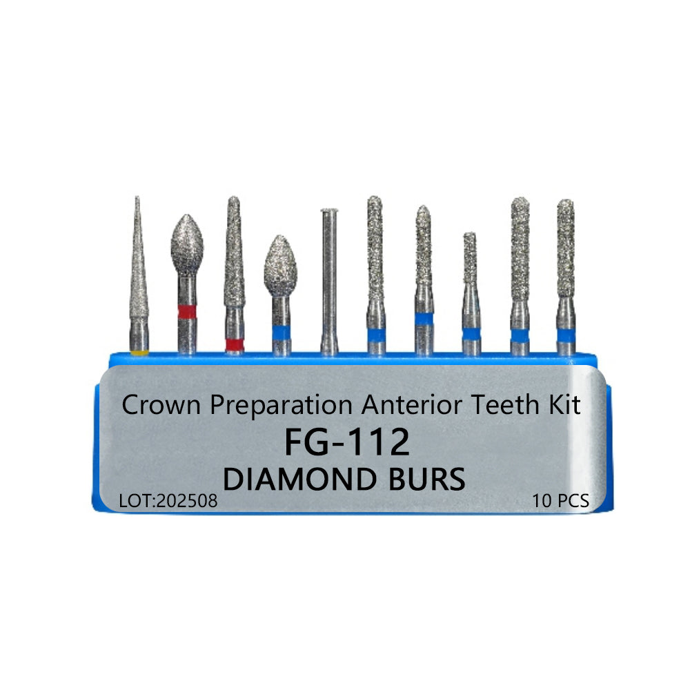 LYuen Dental Diamond FG Burs Kit Set – Full Series FG-101 to FG-117 for Crown/Cavity/Inlay/Ceramic/Composite Preparation, Polishing & Restoration, High Speed Handpiece Tools