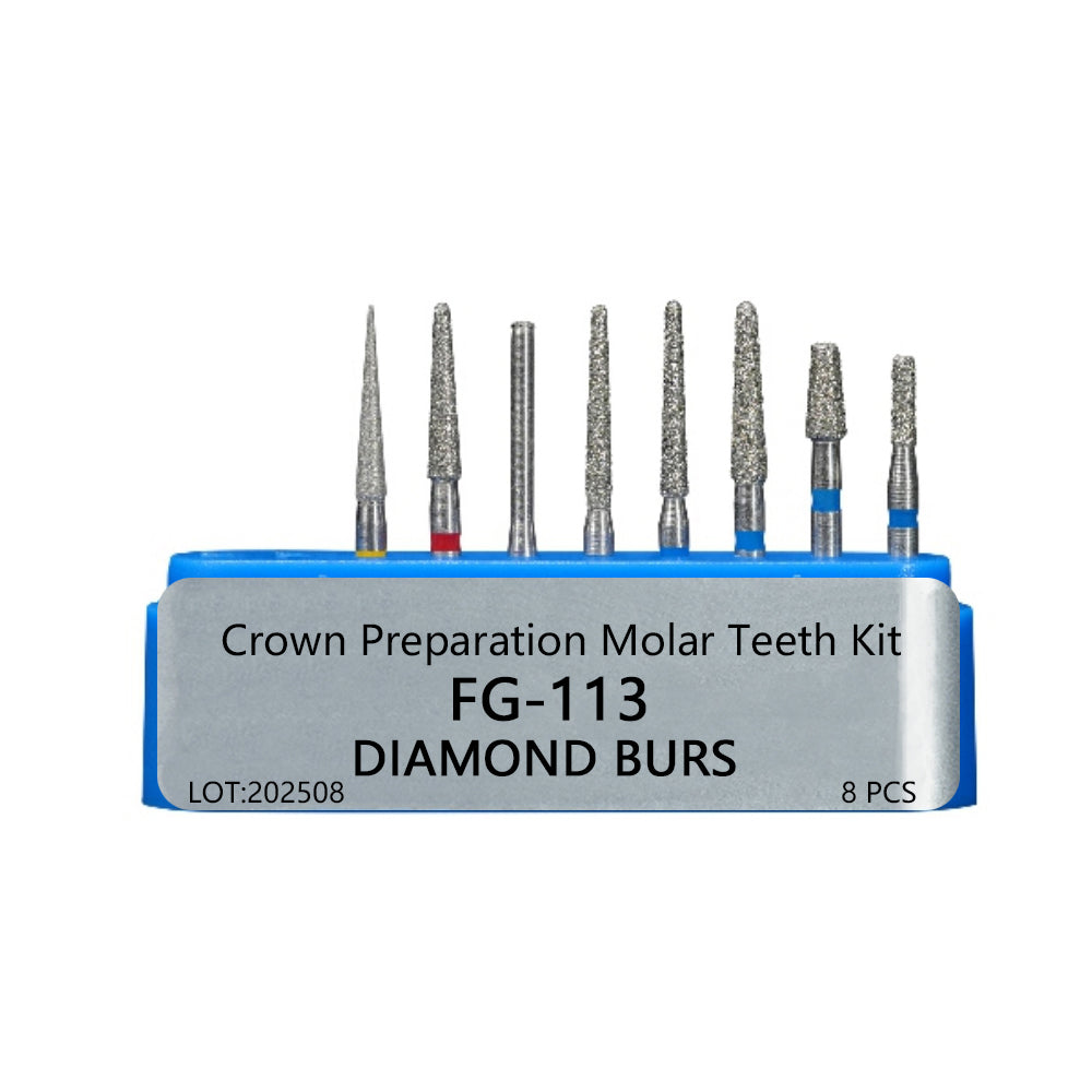 LYuen Dental Diamond FG Burs Kit Set – Full Series FG-101 to FG-117 for Crown/Cavity/Inlay/Ceramic/Composite Preparation, Polishing & Restoration, High Speed Handpiece Tools