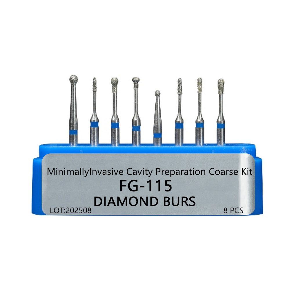 LYuen Dental Diamond FG Burs Kit Set – Full Series FG-101 to FG-117 for Crown/Cavity/Inlay/Ceramic/Composite Preparation, Polishing & Restoration, High Speed Handpiece Tools