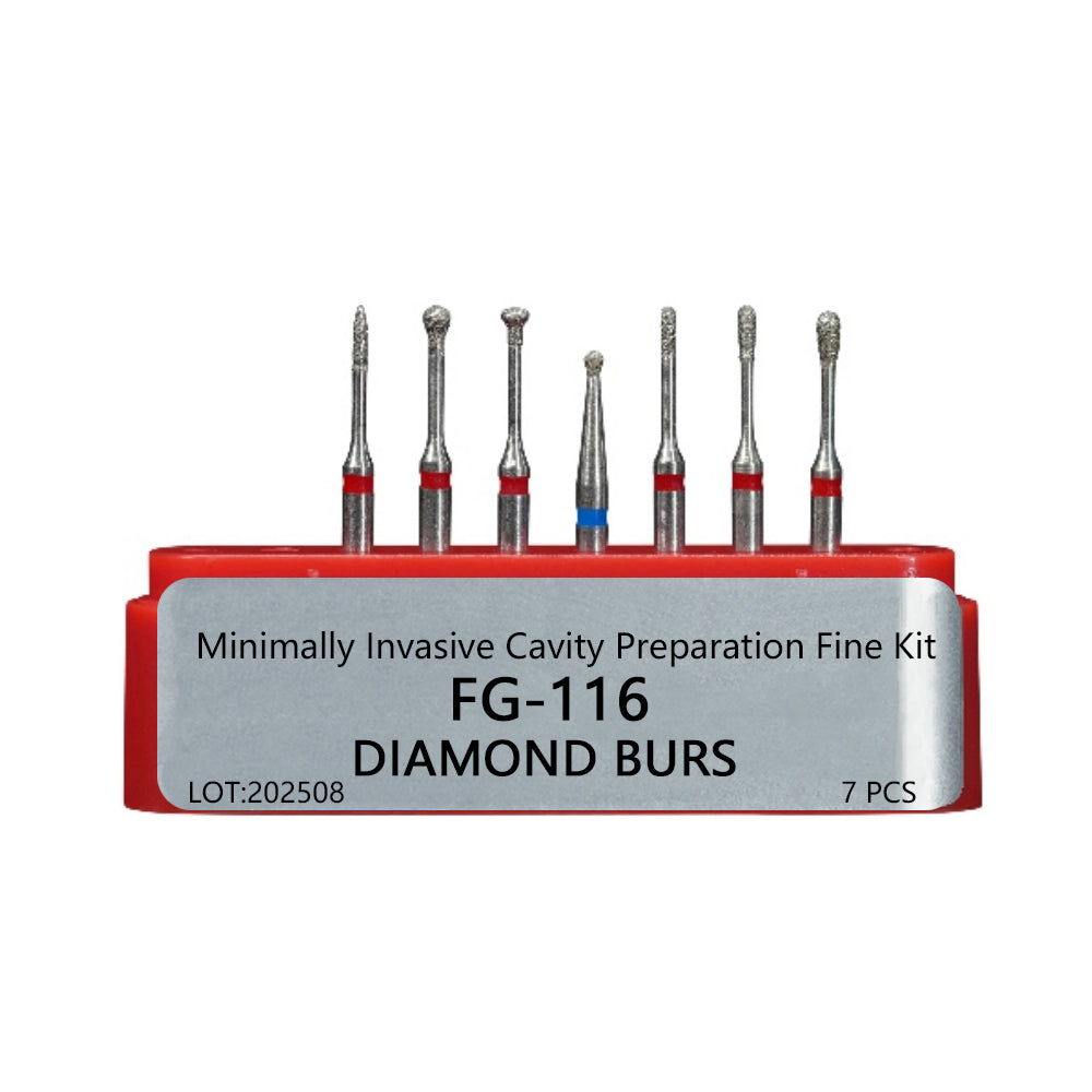 LYuen Dental Diamond FG Burs Kit Set – Full Series FG-101 to FG-117 for Crown/Cavity/Inlay/Ceramic/Composite Preparation, Polishing & Restoration, High Speed Handpiece Tools