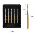 LYuen 5Pcs Endodontic Carbide Burs – FG 1.6mm Tungsten Steel Shaping Tool for High Speed Handpiece, Root Canal Access Preparations (21/25/28mm)