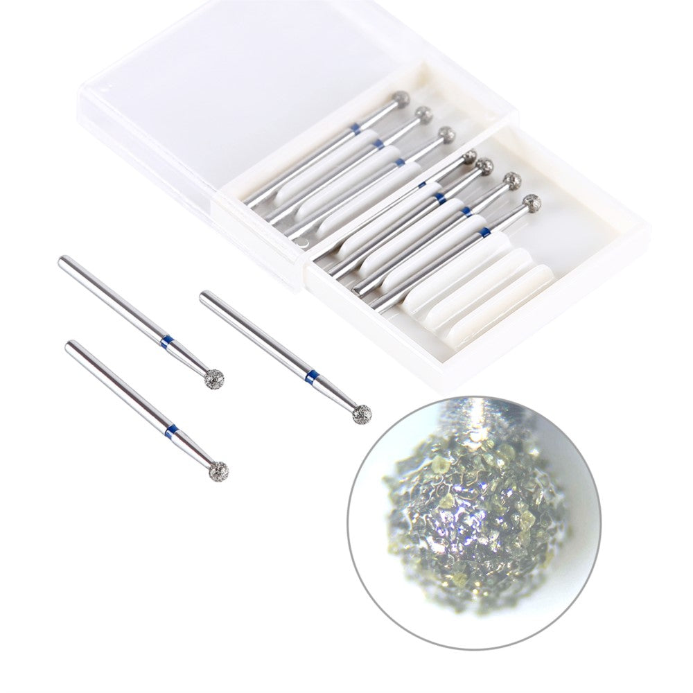 LYuen 10pcs Extra Long Diamond Burs – FG 1.6mm， 25mm Total Length for Deep Cavity & Crown Preparation, Natural Emery Powder Sharp Cutting, Dentistry Tools