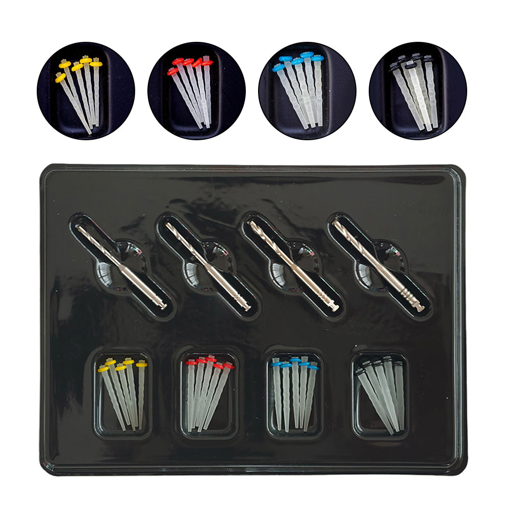 LYuen Dental Fiber Posts – Quartz Glass Resin Root Canal Pile, Straight/Screw Type, Elasticity Similar to Dentin, Microporous Surface for High Bonding Strength (1.0-1.8mm)