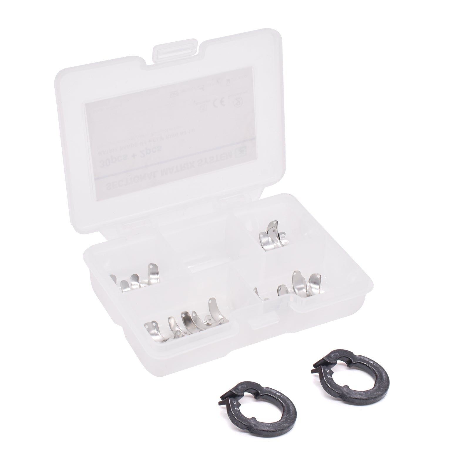 LYuen G3/F3 Sectional Matrix System – 30Pcs Contoured Metal Matrices (3.5-6.5mm) + Resin Clamping & Separation Rings, Complete Kit for Composite Restorations