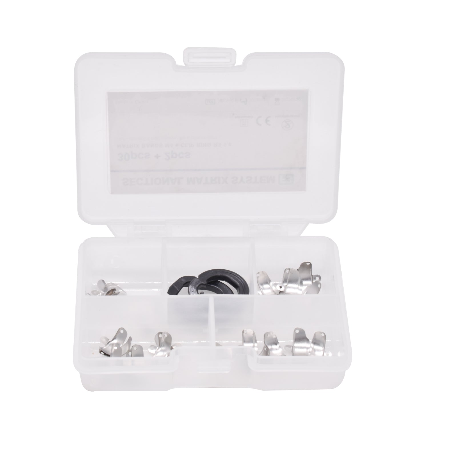LYuen G3/F3 Sectional Matrix System – 30Pcs Contoured Metal Matrices (3.5-6.5mm) + Resin Clamping & Separation Rings, Complete Kit for Composite Restorations