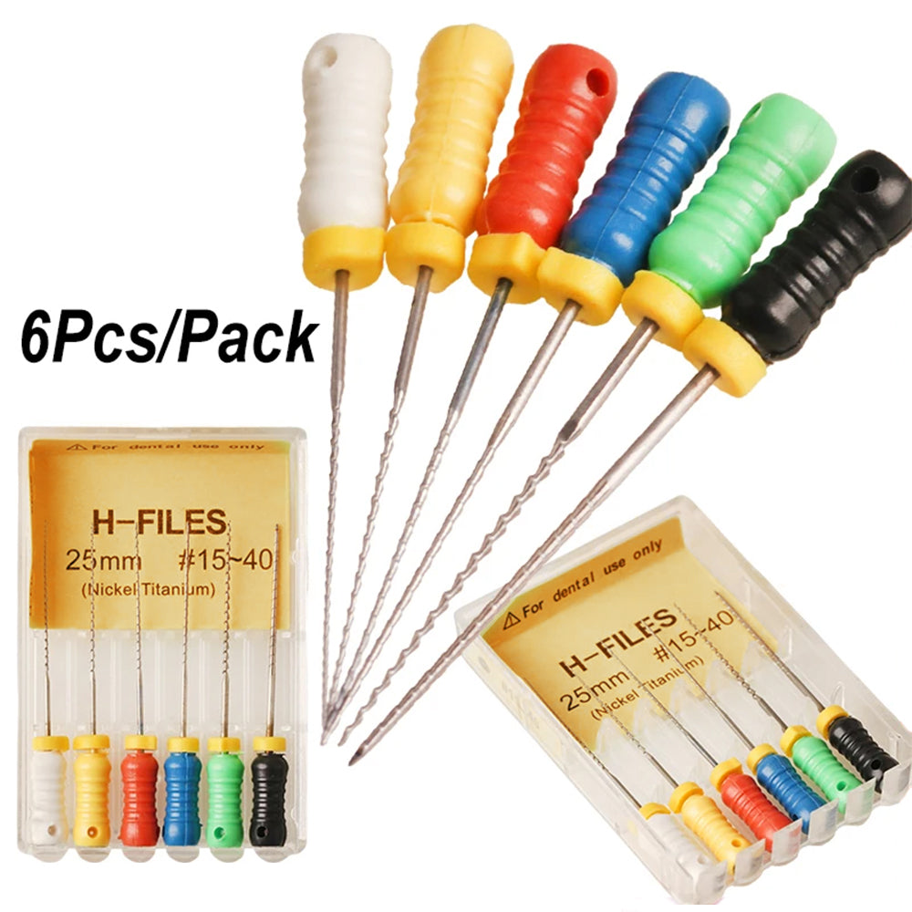 LYuen Hand Use H Files 21mm/25mm Stainless Steel High Filing Efficiency Dentist Endodontic Root Canal Treatment Multiple Sizes Available