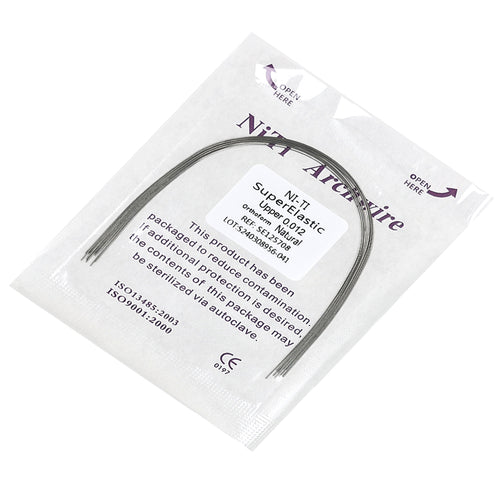 LYuen 10Pcs Dental Heat Activated NiTi Archwires – Thermal Activated Natural Form Orthodontic Arc, Round/Rectangular for Teeth Braces, Multiple Sizes Upper/Lower